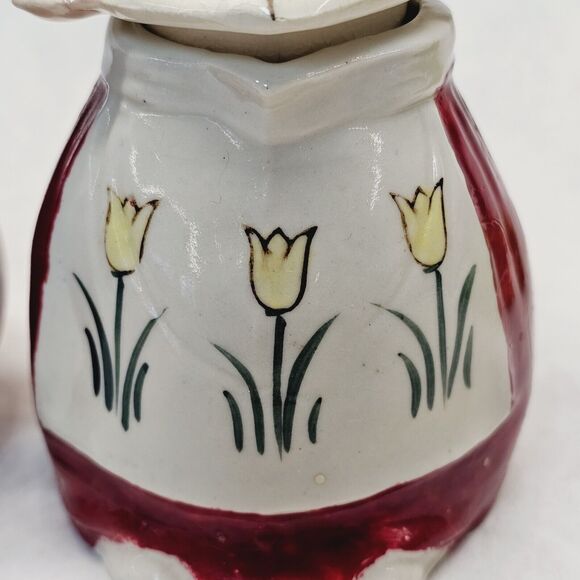 Vintage Relco Japan Dutch Boy & Girl Salt Pepper Shakers Sugar Creamer Set - Picture 5 of 13